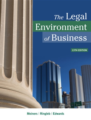 legal environment business edition 13th meiners cengage roger books isbn textbook bank test where find alibris link published