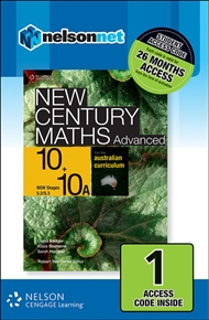 New Century Maths Advanced 10+10A for the Australian Curriculum NSW (1 Access Code Card) - 9780170218184