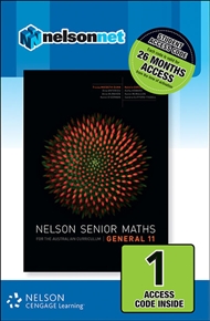 Nelson Senior Maths General 11 for the Australian Curriculum (1 Access Code Card) - 9780170254854