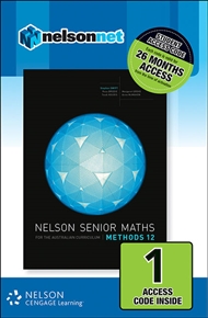 Nelson Senior Maths Methods 12 (1 Access Code Card) - 9780170254939