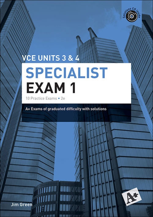 Picture of  A+ Specialist Mathematics Exam 1 VCE Units 3 & 4