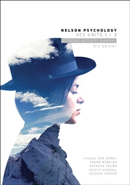 Nelson Psychology VCE Units 1 & 2 Student Activity Manual - 9780170365611