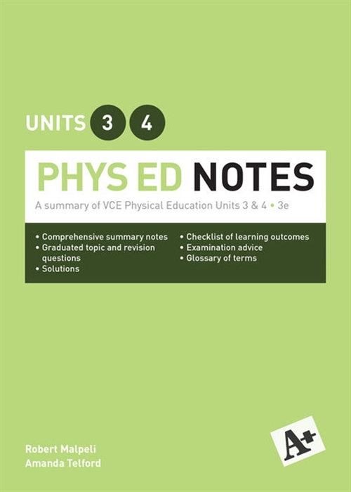 Picture of  A+ Phys Ed Notes VCE Units 3 &4