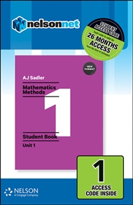 Sadler Maths Methods Unit 1 – Revised Format – 1 Access Code - 9780170390392