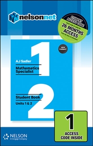 Sadler Maths Specialist Units 1 & 2 – Revised Format – 1 Access Code - 9780170390538