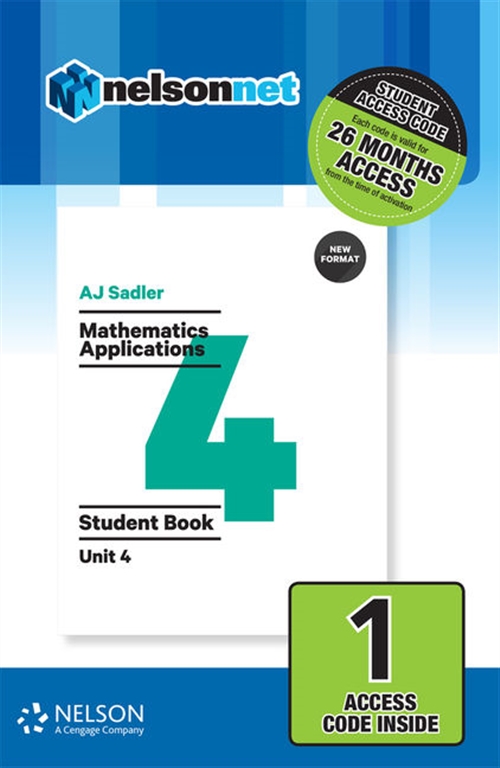Picture of  Sadler Mathematics Applications Unit 4 Revised ' 1 Access Code