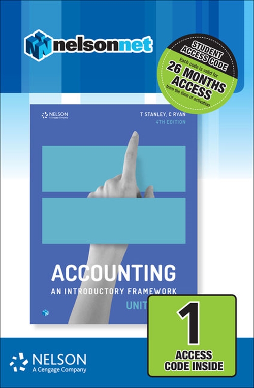 Picture of  Accounting: An Introductory Framework Units 1 & 2 (1 Access Code Card)