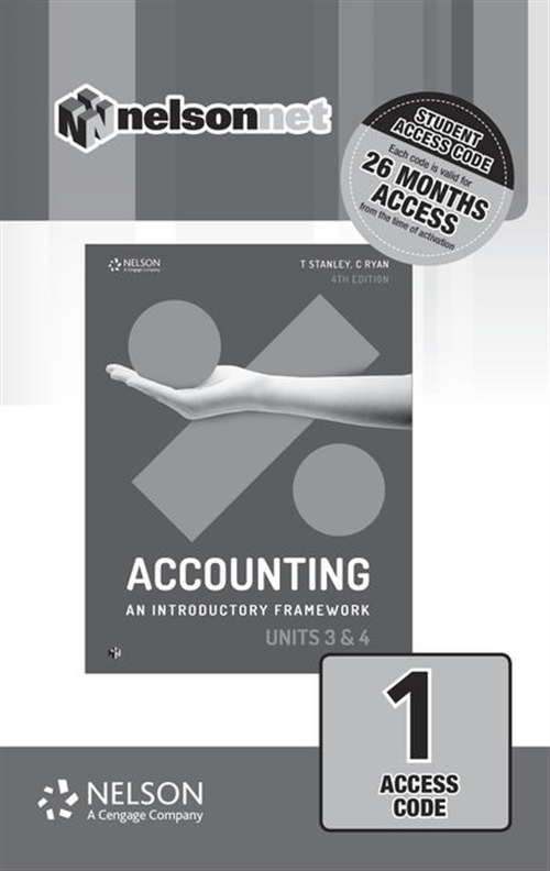 Picture of  Accounting: An Introductory Framework Units 3 & 4 (1-code Access Card)