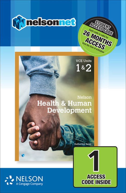 Picture of  Nelson Health & Human Development VCE Units 1 & 2 (1 Access Code Card)
