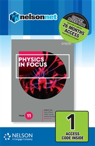 Physics in Focus Year 11 (1 Access Code Card) - 9780170409124