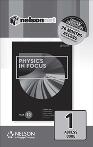 Physics in Focus Year 12 (1 Access Code Card) - 9780170409193