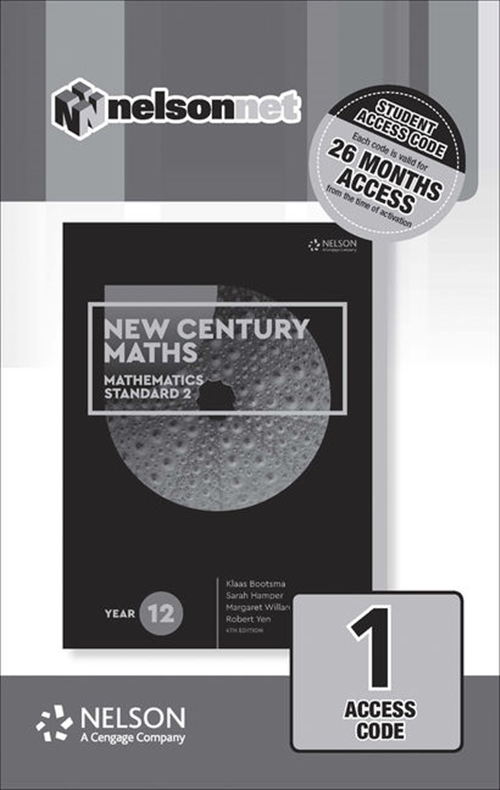 Picture of  New Century Maths 12 Mathematics Standard 2 (1 Access Code Card)