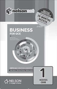Business for QCE: Units 1 & 2: Creation and Growth (1 Access Code Card) - 9780170418485
