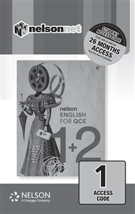 Nelson English for QCE Units 1 & 2 (1 Access Code Card) - 9780170421690