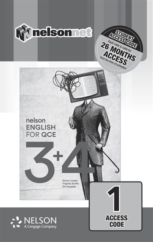 Picture of  Nelson English for QCE Units 3 & 4 with 1-code Access Card