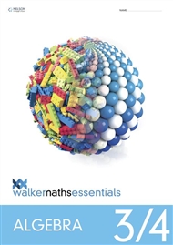 Walker Maths Essentials Algebra 3/4 - 9780170447492