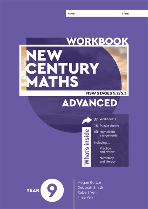 Picture of  New Century Maths 9 Advanced Workbook