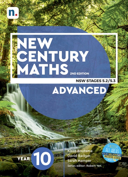 Picture of  New Century Maths 10 Advanced NSW Stages 5.2/5.3 (Student Book with 1 Access Code)