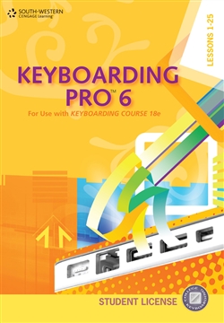 Keyboarding Pro 6, Student License (with User Guide and CD-ROM) - 9780840053329